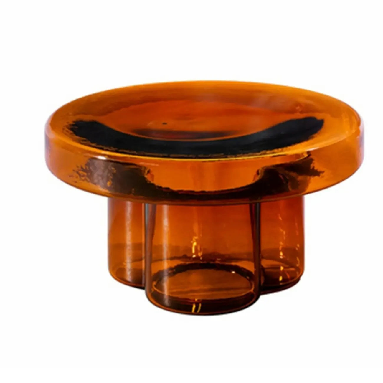 Stylish Glass Round Accent Side Table for Living Room