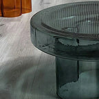 Stylish Glass Round Accent Side Table for Living Room