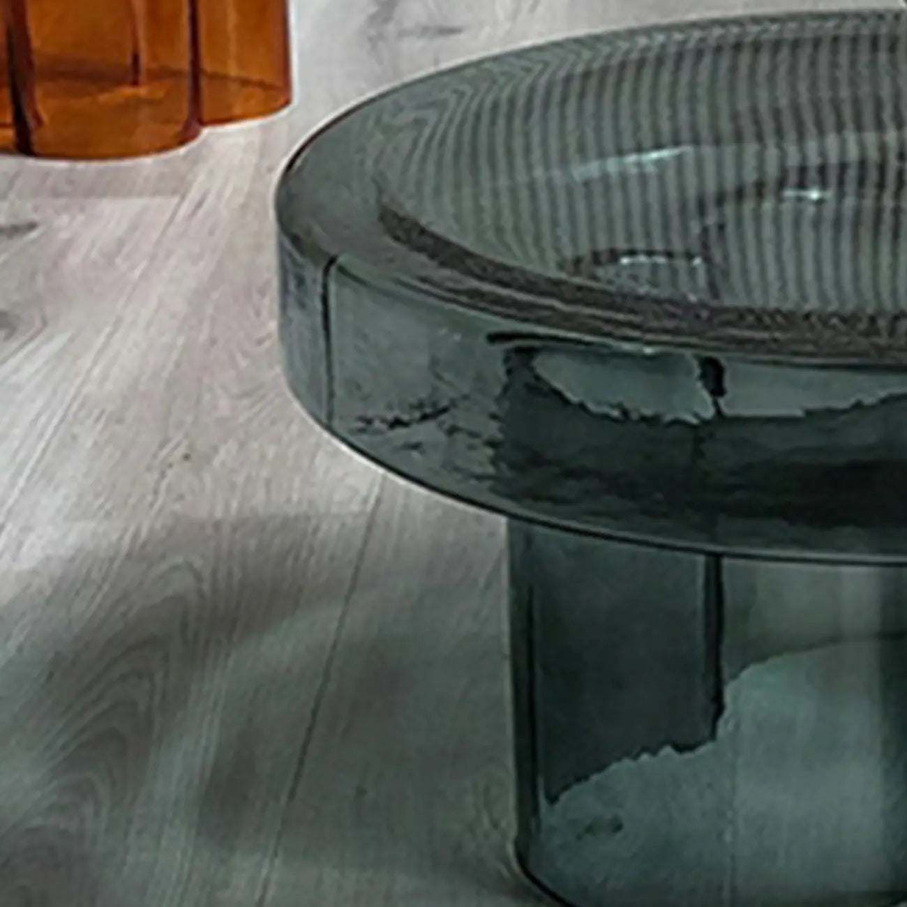 Stylish Glass Round Accent Side Table for Living Room