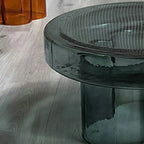 Stylish Glass Round Accent Side Table for Living Room