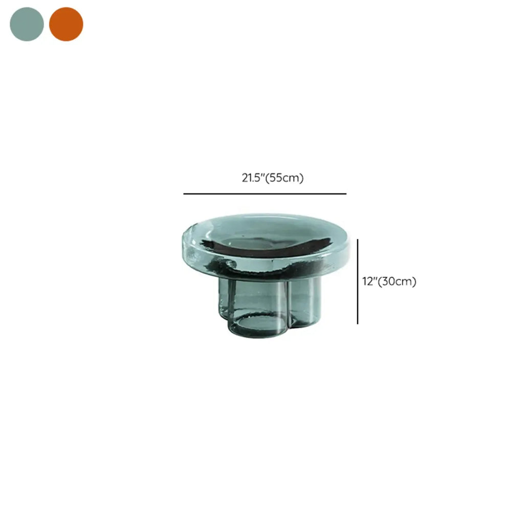 Stylish Glass Round Accent Side Table for Living Room