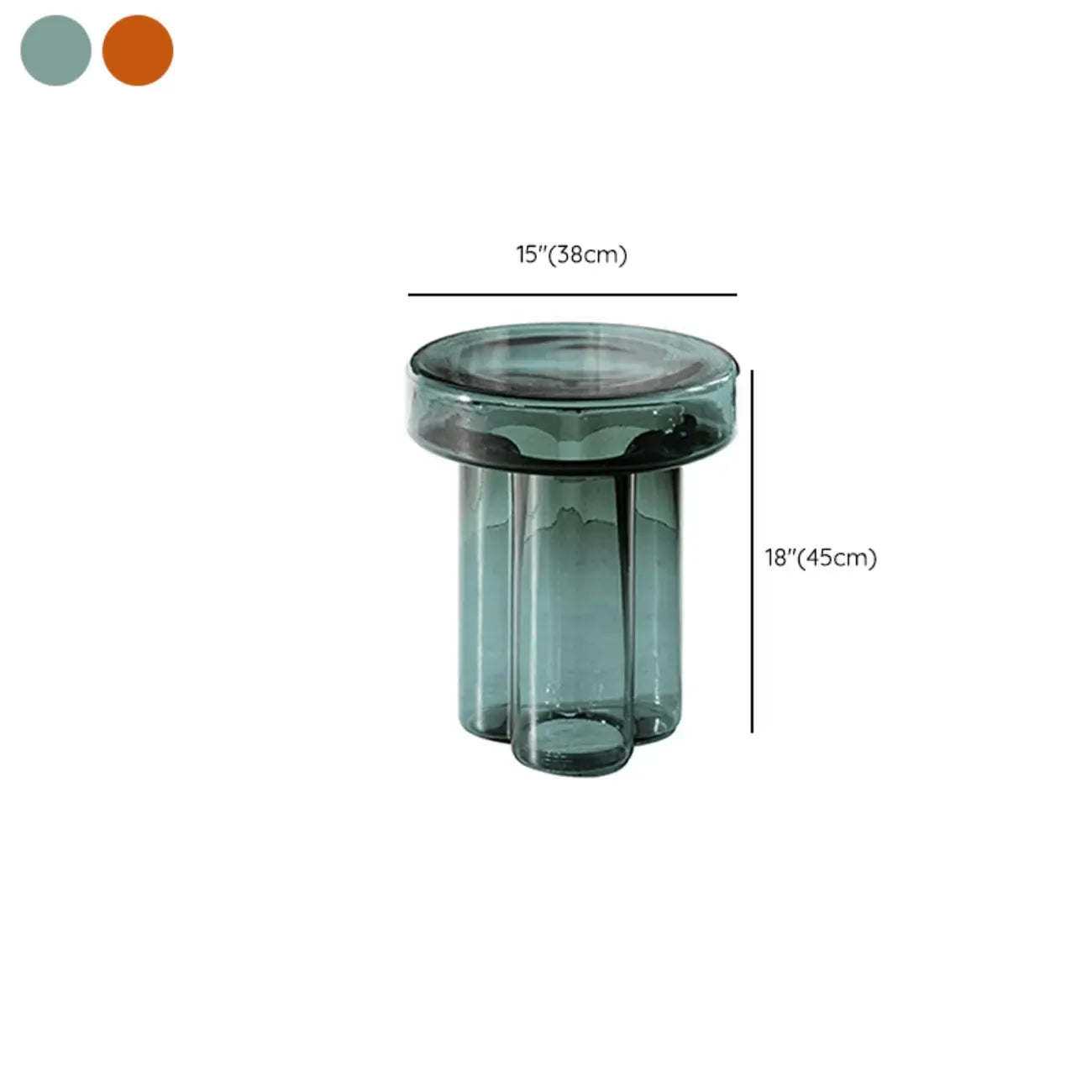 Stylish Glass Round Accent Side Table for Living Room