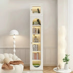 Modern White Wooden Adjustable Shelf Storage Display Cabinet
