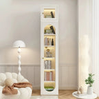 Modern White Wooden Adjustable Shelf Storage Display Cabinet