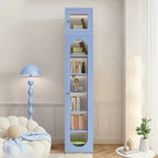 Modern White Wooden Adjustable Shelf Storage Display Cabinet