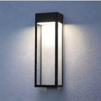 Modern Steel Black Rectangle LED Outdoor Wall Light