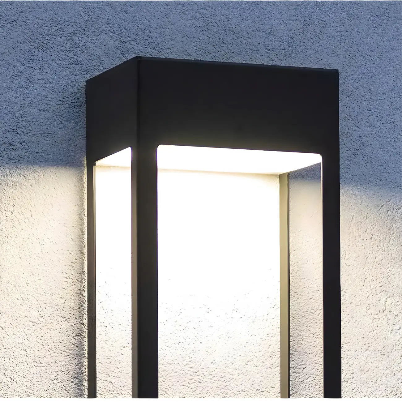Modern Steel Black Rectangle LED Outdoor Wall Light