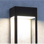 Modern Steel Black Rectangle LED Outdoor Wall Light