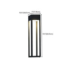Modern Steel Black Rectangle LED Outdoor Wall Light