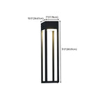 Modern Steel Black Rectangle LED Outdoor Wall Light