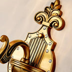 Elegant Brass Wall Sconce with Crystal Shade for Hallway