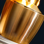 Elegant Brass Wall Sconce with Crystal Shade for Hallway