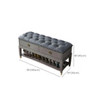Upholstered Grey Flip-Up Top Shoe Bench for Entryway