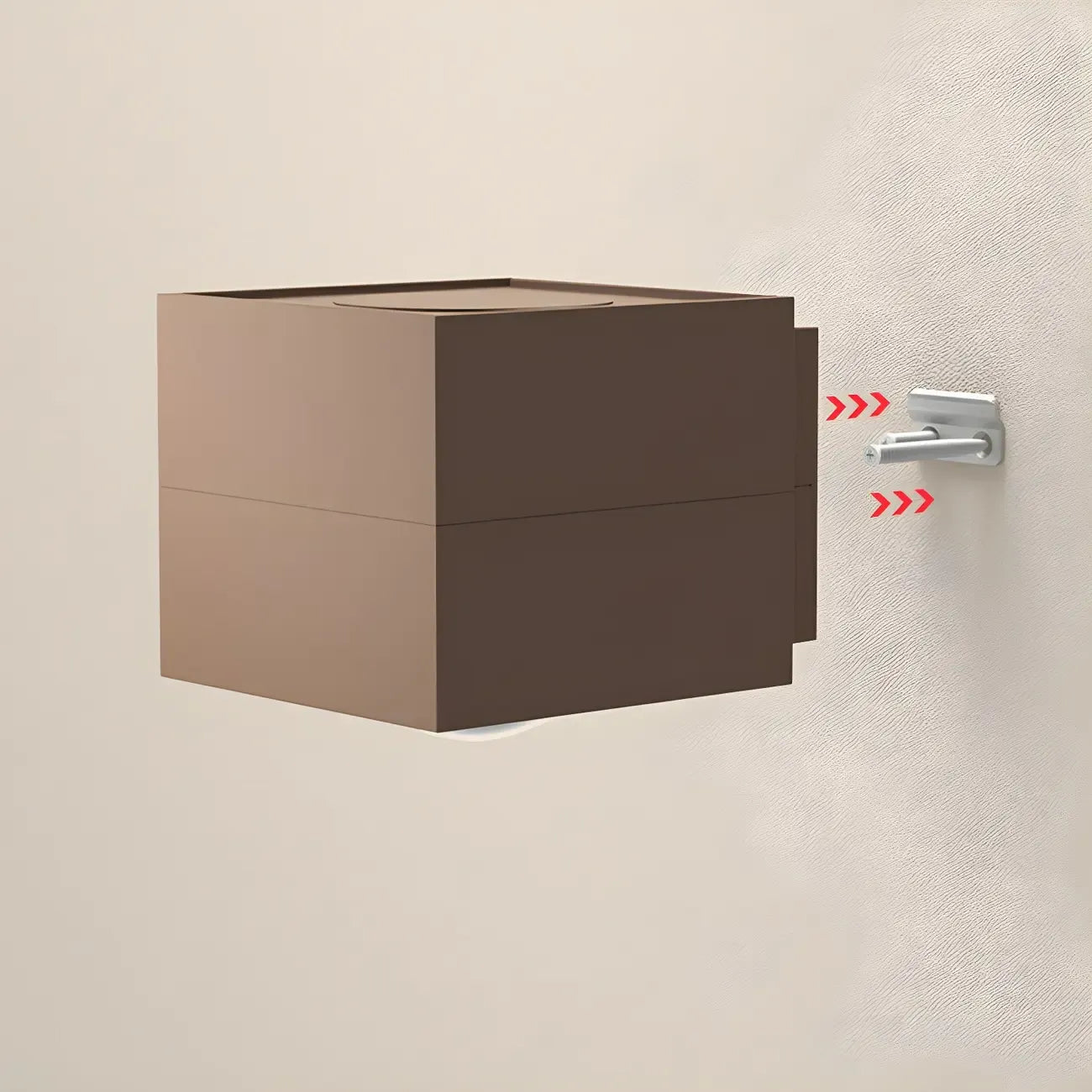 Charging Port Cube LED Wall Sconce with Touch & Warm Light