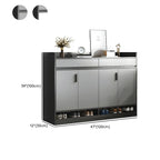 Modern Grey Shoe Storage Cabinet Rectangular Adjustable Shelves