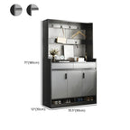 Modern Grey Shoe Storage Cabinet Rectangular Adjustable Shelves