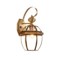 Transparent Gold Glass LED Wall Sconce with Metal Frame