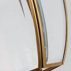 Transparent Gold Glass LED Wall Sconce with Metal Frame