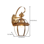 Transparent Gold Glass LED Wall Sconce with Metal Frame