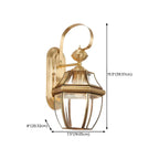Transparent Gold Glass LED Wall Sconce with Metal Frame