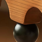 Traditional Octagon Wood Side Table with Pedestal Base