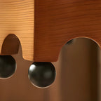 Traditional Octagon Wood Side Table with Pedestal Base