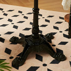 Traditional Octagon Wood Side Table with Pedestal Base