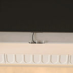 65 Long White Floating Wood U-Pattern TV Stand with Cabinet