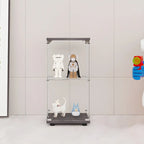 Minimalist Rectangular 4 Shelves Clear Glass Curio Cabinet