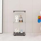 Minimalist Rectangular 4 Shelves Clear Glass Curio Cabinet