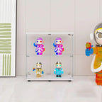 Minimalist Rectangular 4 Shelves Clear Glass Curio Cabinet