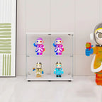 Minimalist Rectangular 4 Shelves Clear Glass Curio Cabinet