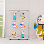 Minimalist Rectangular 4 Shelves Clear Glass Curio Cabinet