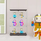 Minimalist Rectangular 4 Shelves Clear Glass Curio Cabinet