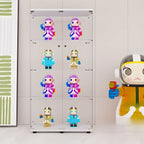 Minimalist Rectangular 4 Shelves Clear Glass Curio Cabinet