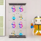 Minimalist Rectangular 4 Shelves Clear Glass Curio Cabinet