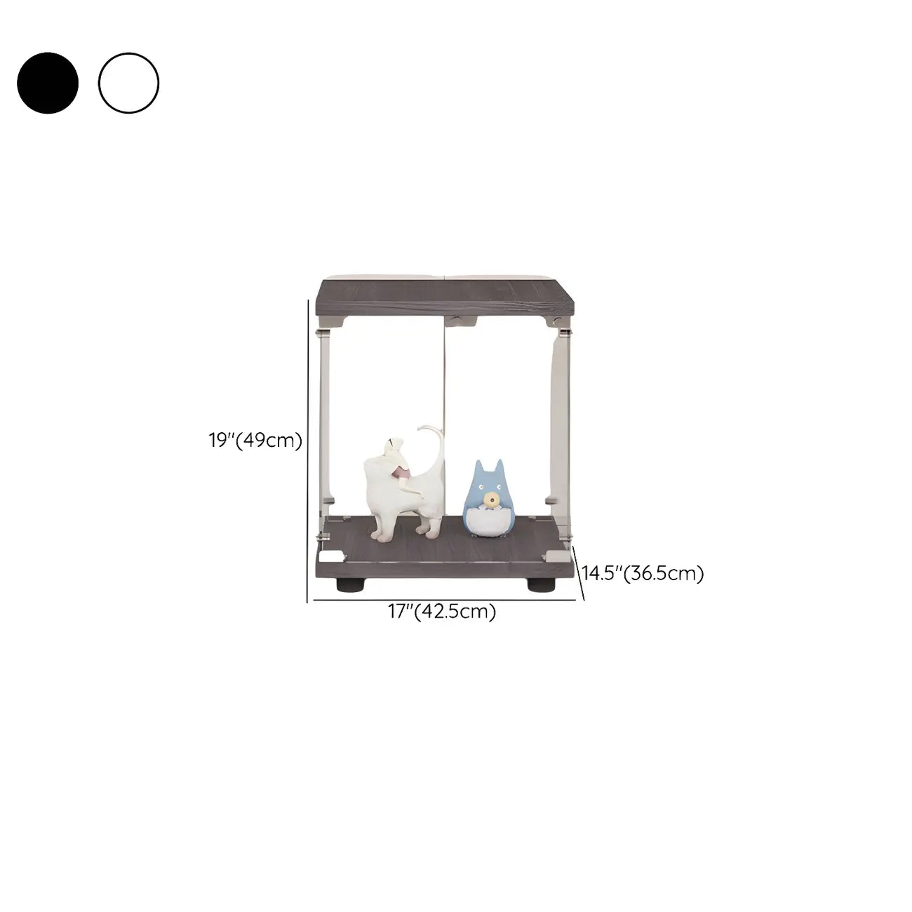 Minimalist Rectangular 4 Shelves Clear Glass Curio Cabinet