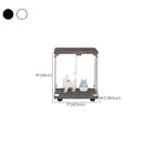 Minimalist Rectangular 4 Shelves Clear Glass Curio Cabinet