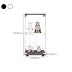 Minimalist Rectangular 4 Shelves Clear Glass Curio Cabinet