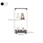 Minimalist Rectangular 4 Shelves Clear Glass Curio Cabinet