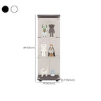 Minimalist Rectangular 4 Shelves Clear Glass Curio Cabinet