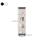 Minimalist Rectangular 4 Shelves Clear Glass Curio Cabinet