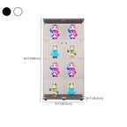 Minimalist Rectangular 4 Shelves Clear Glass Curio Cabinet