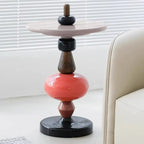 Colorful Round Fiberglass Stacked Accent Table