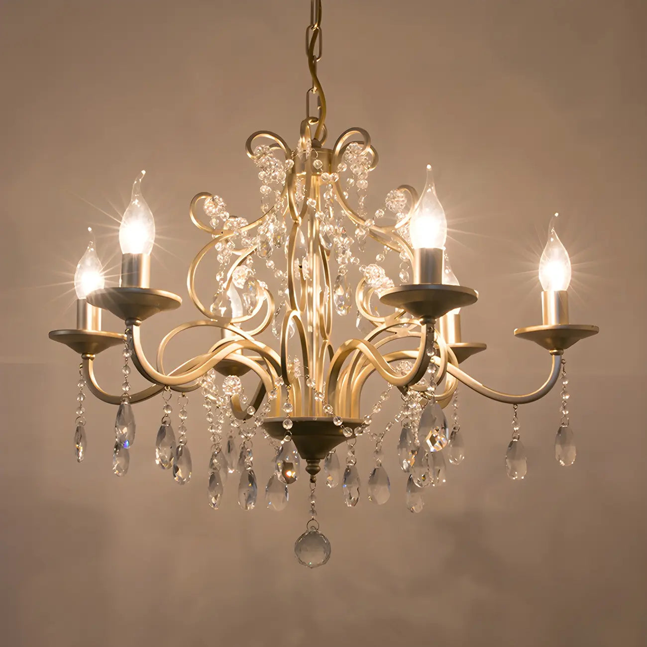 Exiquisite Champagne Crystal Candlebra Chandelier