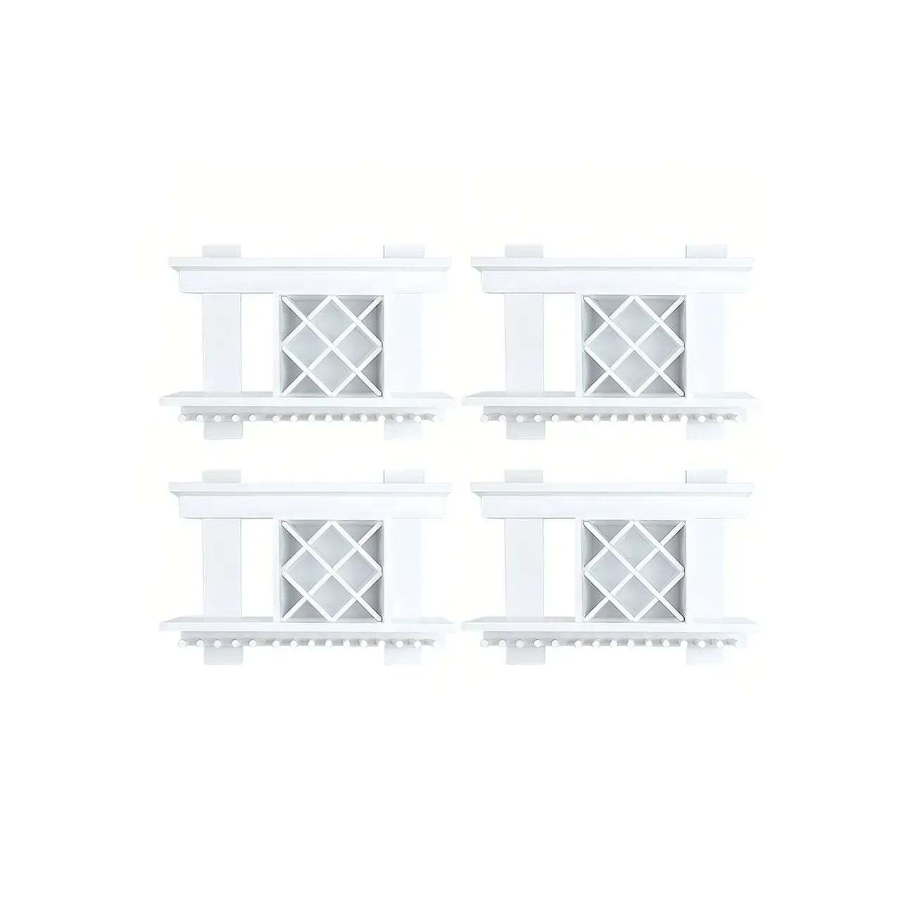 Pine Wooden Wall-Mounted Display Open Wine Bottle & Glass Rack