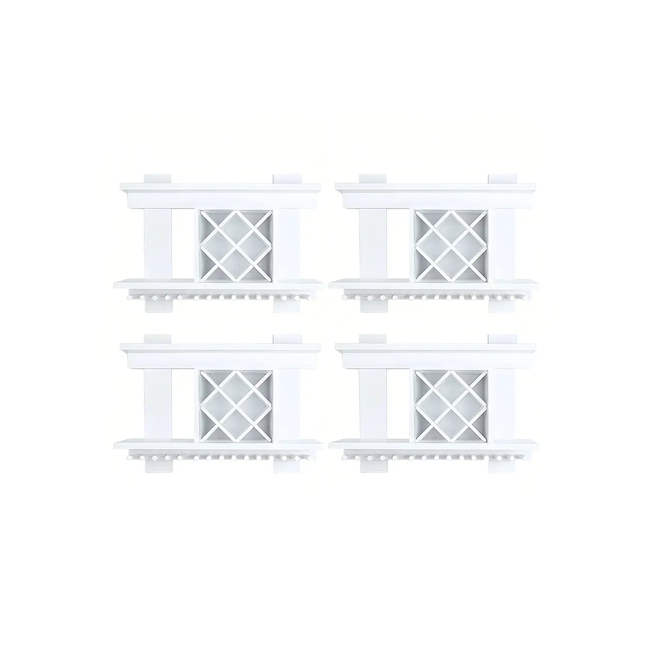 Pine Wooden Wall-Mounted Display Open Wine Bottle & Glass Rack