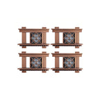 Pine Wooden Wall-Mounted Display Open Wine Bottle & Glass Rack