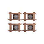 Pine Wooden Wall-Mounted Display Open Wine Bottle & Glass Rack