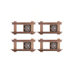 Pine Wooden Wall-Mounted Display Open Wine Bottle & Glass Rack